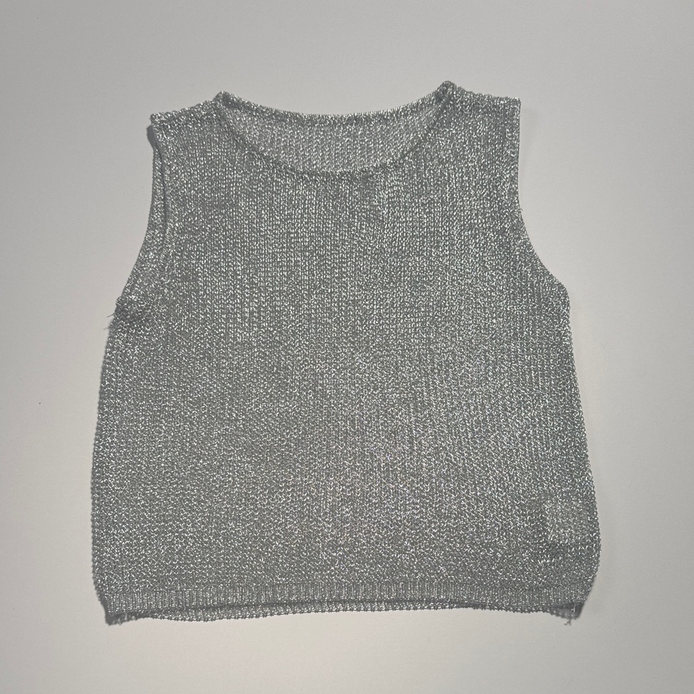 Silver Mesh Top